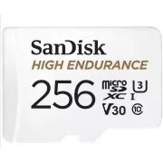 SanDisk MicroSDXC kartica 256 GB High Endurance (R:100/W:40 MB/s, Class 10, U3 V30)   adapter