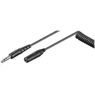 PREMIUMCORD Podaljševalni kabel audio Jack 6, 3mm M/F spirala 1m - 5m