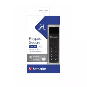 VERBATIM USB 3.0 disk 64 GB - varna tipkovnica (R:160/W:140 MB/s) GDPR VERBATIM USB 3.0 disk 64 GB - varna tipkovnica (R:160/W:140 MB/s) GDPR