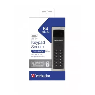 VERBATIM USB C 3.1 disk 64 GB - varna tipkovnica (R:160/W:140 MB/s) GDPR VERBATIM USB C 3.1 disk 64 GB - varna tipkovnica (R:160/W:140 MB/s) GDPR