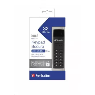 VERBATIM USB C 3.1 disk 32 GB - varna tipkovnica (R:160/W:130 MB/s) GDPR VERBATIM USB C 3.1 disk 32 GB - varna tipkovnica (R:160/W:130 MB/s) GDPR