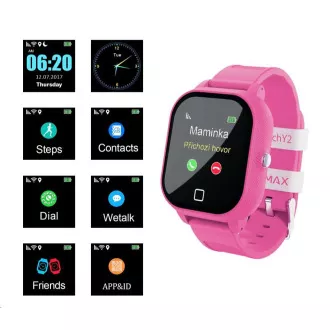 LAMAX WatchY2 Pink - otroška pametna ura