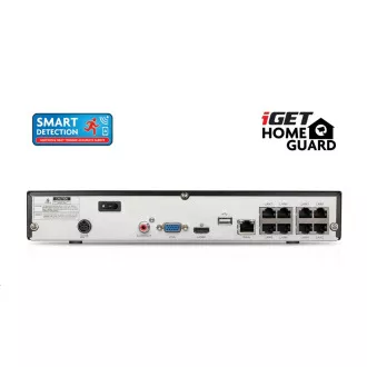 iGET HOMEGUARD HGNVK85304 Sistem kamer PoE s SMART zaznavanjem gibanja, 8-kanalni NVR FullHD   4x zunanja kamera FullHD