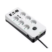 Eaton Protection Box 6 Tel@ USB FR, prenapetostna zaščita, 6 vtičnic, 2x polnilec USB, 1m