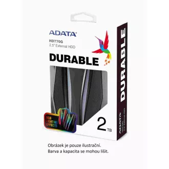 ADATA Zunanji trdi disk 2TB 2, 5" USB 3.2 HD770G, rdeč