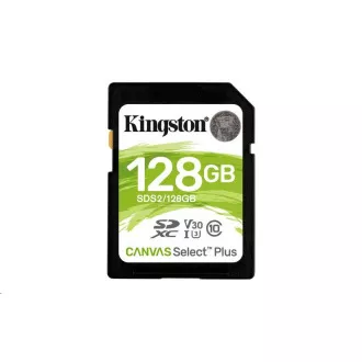 Kingston SDXC 128GB Canvas Select Plus (SDXC) 100R 85W Class 10 UHS-I