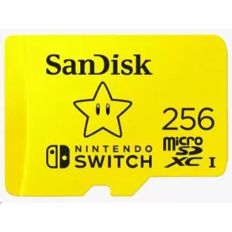 SanDisk MicroSDXC kartica 256 GB za Nintendo Switch (R:100/W:90 MB/s, UHS-I, V30, U3, C10, A1) licenčni izdelek, Super Mario