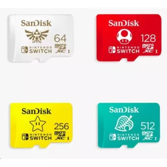SanDisk MicroSDXC kartica 256 GB za Nintendo Switch (R:100/W:90 MB/s, UHS-I, V30, U3, C10, A1) licenčni izdelek, Super Mario