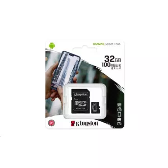 Kartica Kingston MicroSDHC 32 GB Canvas Select Plus 100R A1 C10   adapter SD