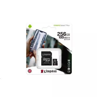 Kartica Kingston MicroSDXC 256 GB Canvas Select Plus 100R A1 C10   adapter SD