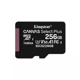 Kingston MicroSDXC 256 GB Canvas Select Plus 100R A1 C10 - 1 kos Kingston MicroSDXC 256 GB Canvas Select Plus 100R A1 C10 - 1 kos