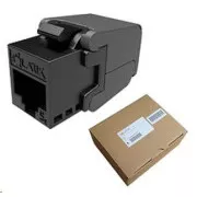 Solarix MULTIPACK 24 kosov - keystone CAT5E UTP RJ45 črne barve s samorezom SXKJ-5E-UTP-BK-SA