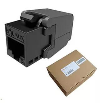 Solarix MULTIPACK 24 kosov - keystone CAT5E UTP RJ45 črne barve s samorezom SXKJ-5E-UTP-BK-SA