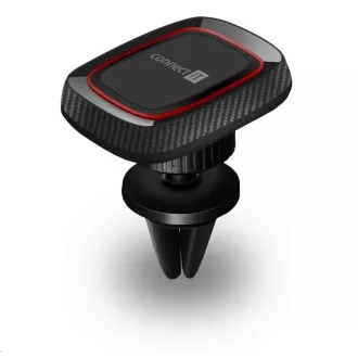 CONNECT IT InCarz 4Strong360 CARBON univerzalno magnetno držalo za avto, 4 magneti, rdeče