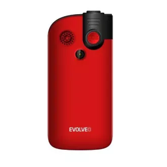 EVOLVEO EasyPhone FM, mobilni telefon za starejše s stojalom za polnjenje (rdeč)