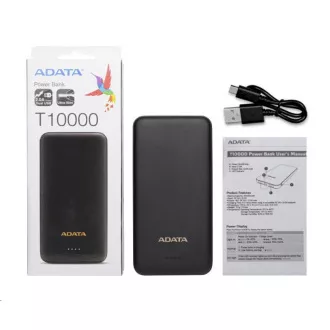 ADATA PowerBank AT10000 - zunanja baterija za mobilne naprave/tablice 10000 mAh, črna ADATA PowerBank AT10000 - zunanja baterija za mobilne naprave/tablice 10000 mAh, črna