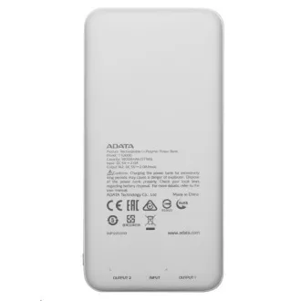 ADATA PowerBank AT10000 - zunanja baterija za mobilni telefon/tablico 10000 mAh, bela ADATA PowerBank AT10000 - zunanja baterija za mobilni telefon/tablico 10000 mAh, bela