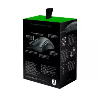 RAZER miška DeathAdder V2, optična, 20.000 dpi, USB, hibridno shranjevanje v oblaku in vgrajeni pomnilnik, RGB