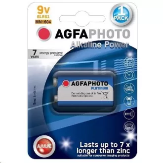 AgfaPhoto Power alkalna baterija 9V, blister 1 kos