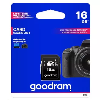 GOODRAM SDHC kartica 16 GB (R:100/W:10 MB/s) UHS-I Class 10 GOODRAM SDHC kartica 16 GB (R:100/W:10 MB/s) UHS-I Class 10