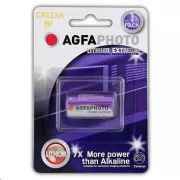AgfaPhoto litijeva fotografska baterija CR123A, blister 1 kos