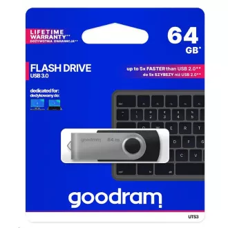 GOODRAM Flash disk 64 GB UTS3, USB 3.0, črn