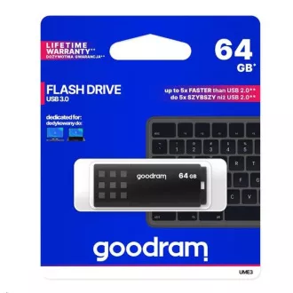GOODRAM Flash disk 64 GB UME3, USB 3.0, črn