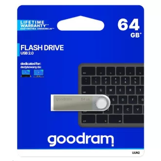 GOODRAM Flash disk UUN2 64GB USB 2.0 srebrn