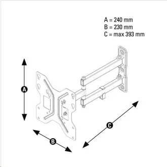 Thomson WAB846 stenski nosilec za TV, 2 ročici (3 sklepi), 200x200, 1* Thomson WAB846 stenski nosilec za TV, 2 ročici (3 sklepi), 200x200, 1*