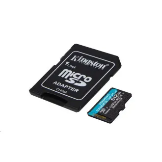 Kingstonova kartica MicroSDXC 512GB Canvas Go! Plus, R:170/W:90MB/s, razred 10, UHS-I, U3, V30, A2   adapter - Rabljeno
