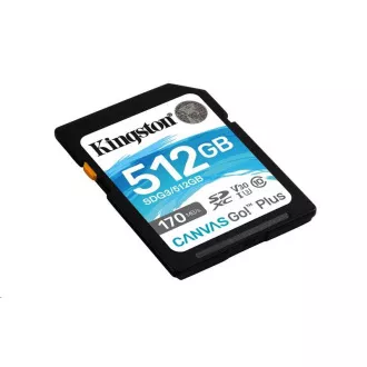 Kingston SDXC kartica 512GB Canvas Go! Plus, R:170/W:90MB/s, razred 10, UHS-I, U3, V30 Kingston SDXC kartica 512GB Canvas Go! Plus, R:170/W:90MB/s, razred 10, UHS-I, U3, V30