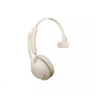Naglavne slušalke Jabra s stojalom Evolve2 65, Link 380c MS, mono, bež - Razpakirano Naglavne slušalke Jabra s stojalom Evolve2 65, Link 380c MS, mono, bež - Razpakirano