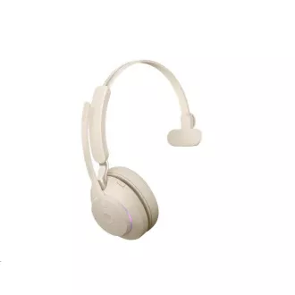 Naglavne slušalke Jabra Evolve2 65, Link 380a MS, mono, bež Naglavne slušalke Jabra Evolve2 65, Link 380a MS, mono, bež