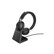Naglavne slušalke Jabra s stojalom Evolve2 65, Link 380c MS, stereo, črne