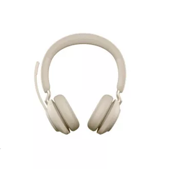 Naglavne slušalke Jabra s stojalom Evolve2 65, Link 380a MS, stereo, bež Naglavne slušalke Jabra s stojalom Evolve2 65, Link 380a MS, stereo, bež