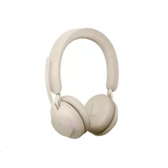 Naglavne slušalke Jabra s stojalom Evolve2 65, Link 380a MS, stereo, bež Naglavne slušalke Jabra s stojalom Evolve2 65, Link 380a MS, stereo, bež