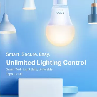 TP-Link Tapo L510E pametna LED žarnica z možnostjo zatemnitve WiFi (bela, 2700K, 806lm, 2, 4GHz, E27)