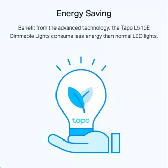 TP-Link Tapo L510E pametna LED žarnica z možnostjo zatemnitve WiFi (bela, 2700K, 806lm, 2, 4GHz, E27)