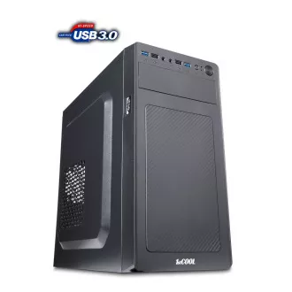 1stCOOL ohišje STEP 3 ver.3   bralnik kartic, micro ATX, AU, 2xUSB 3.0   2x USB 2.0, brez napajalnika, črno
