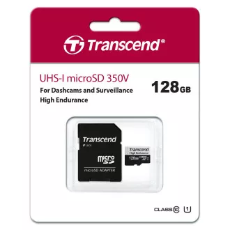 TRANSCEND MicroSDXC kartica 128GB 350V, visoka vzdržljivost