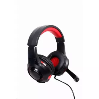 GEMBIRD slušalke z mikrofonom GHS-U-5.1-01, igralne, 5.1 surround, črno-rdeče, USB