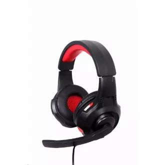 GEMBIRD slušalke z mikrofonom GHS-U-5.1-01, igralne, 5.1 surround, črno-rdeče, USB