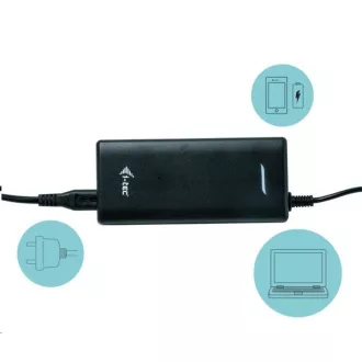 i-tec USB-C kovinska ergonomska 4K 3x zaslonska priklopna postaja, Power Delivery 85 W   i-tec univerzalni polnilnik 112 W