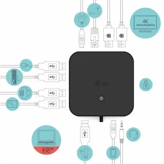 i-tec Priključna postaja USB-C z dvema zaslonoma, Power Delivery 100 W - Rabljeno