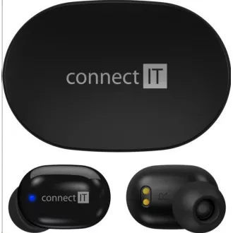 CONNECT IT True Wireless SensorTouch slušalke v ušesa z mikrofonom, črne