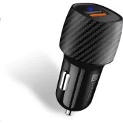 CONNECT IT InCarz QUICK CHARGE 3.0 avtomobilski polnilnik, 1x USB-A, 3 A, ogljik