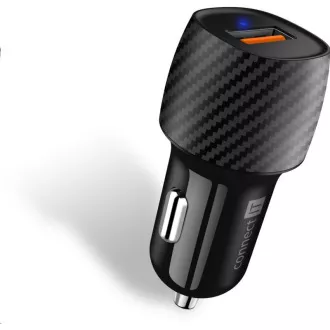 CONNECT IT InCarz QUICK CHARGE 3.0 avtomobilski polnilnik, 1x USB-A, 3 A, ogljik