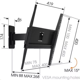 Vogel's MA3030 - TV-ročka 2 sklepa M
