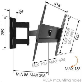 Vogel's MA3040 - TV-ročka 3 sklepi S