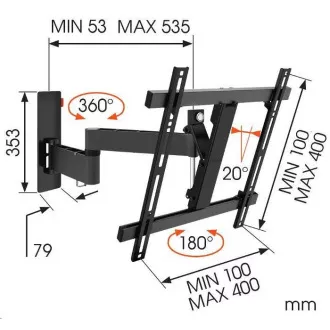 Vogel's W53070 - TV-ročka 3 sklepi M